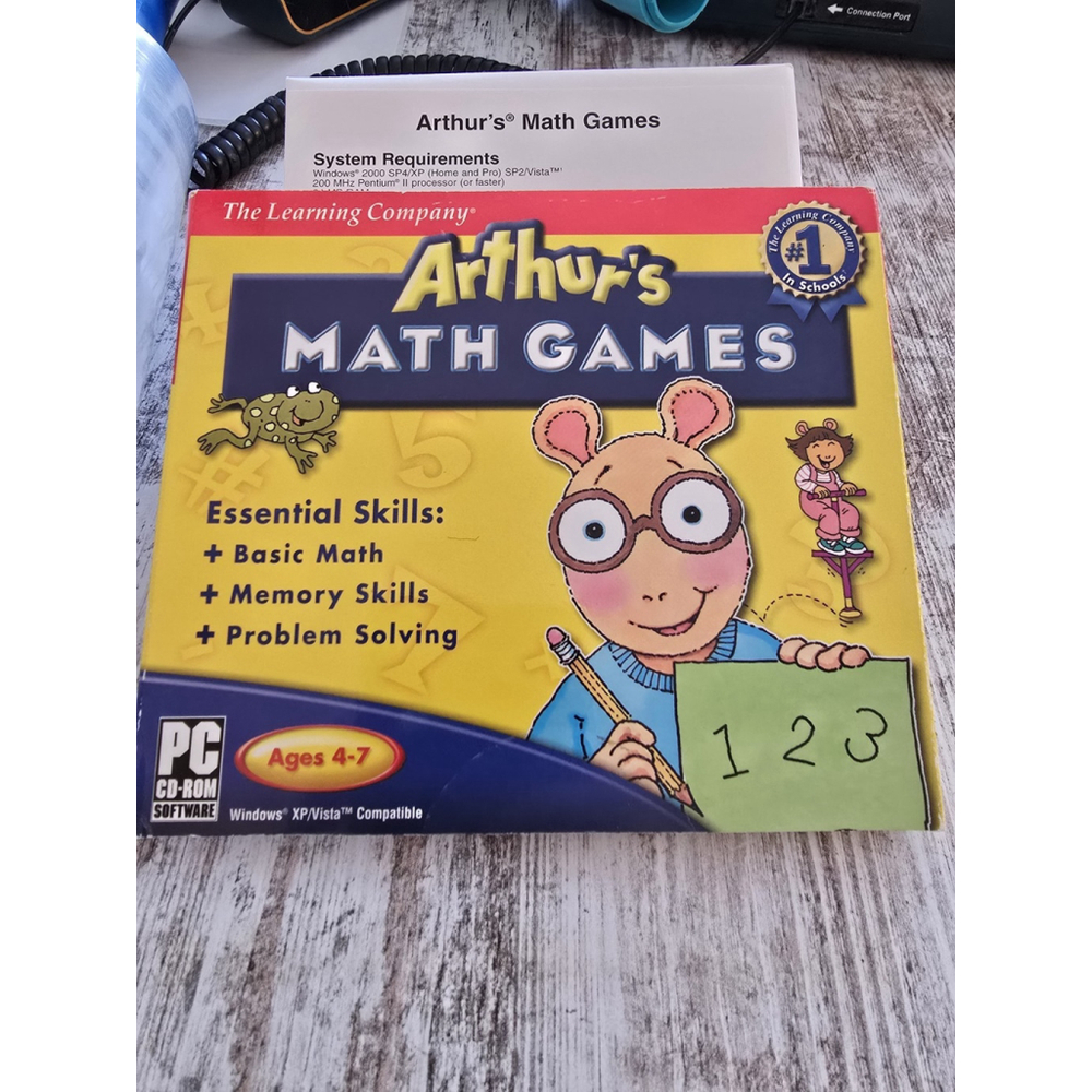 Arthur’s Learning Series Math Games PC Windows Ages 4–7 EUC